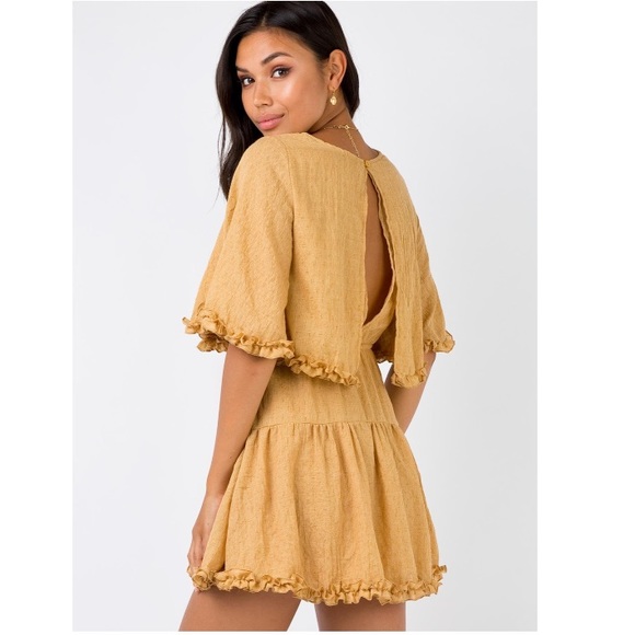 Princess Polly ASTRO MINI DRESS MUSTARD - Picture 3 of 8